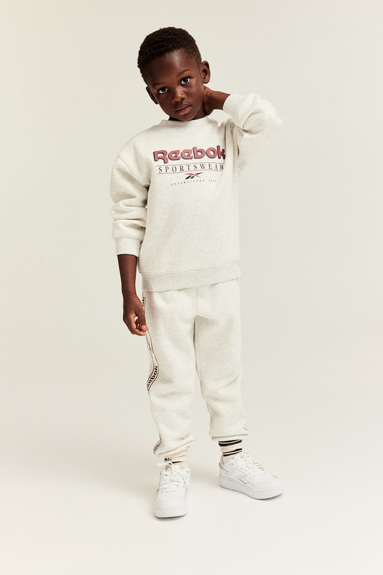 2-piece Sweatshirt Set with Text Motif