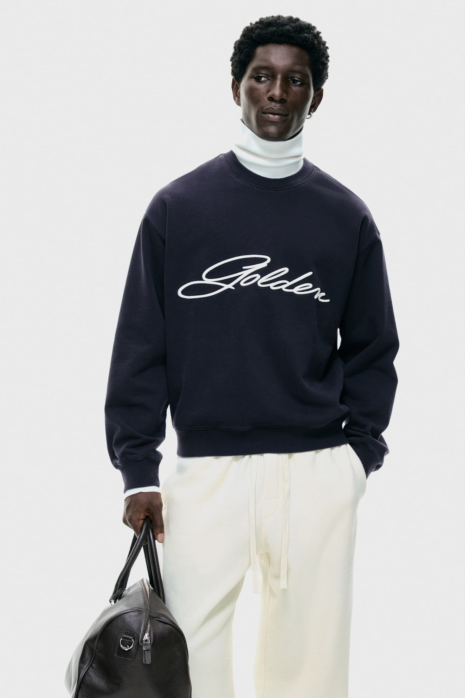 Loose Fit Sweatshirt - Navy blue/Golden/Dark brown/New York/White/New York/Light grey marl/Golden - 6