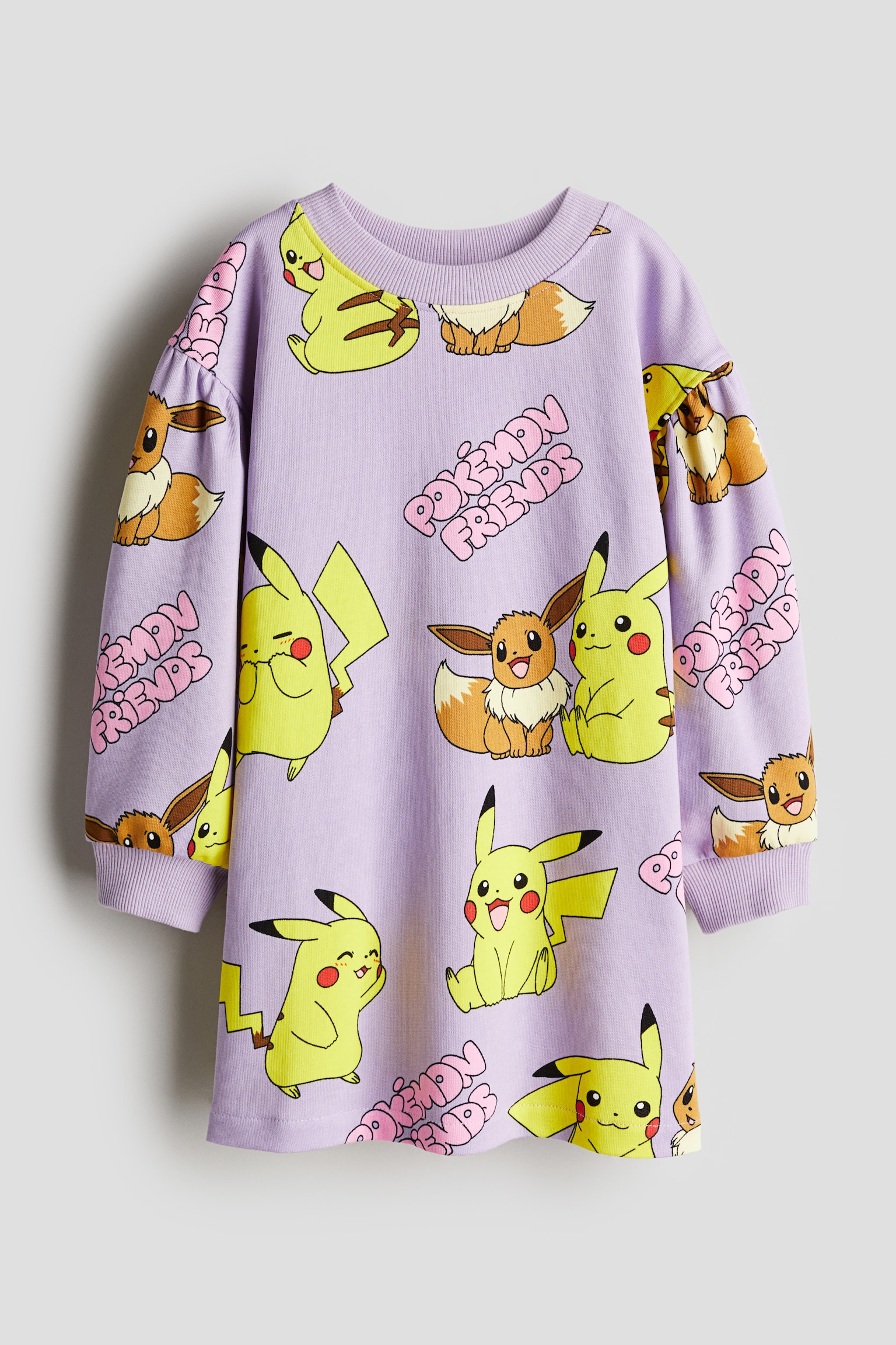 Printed sweatshirt dress - Purple/Pokémon/White/Mickey Mouse/White/101 Dalmatians - 1