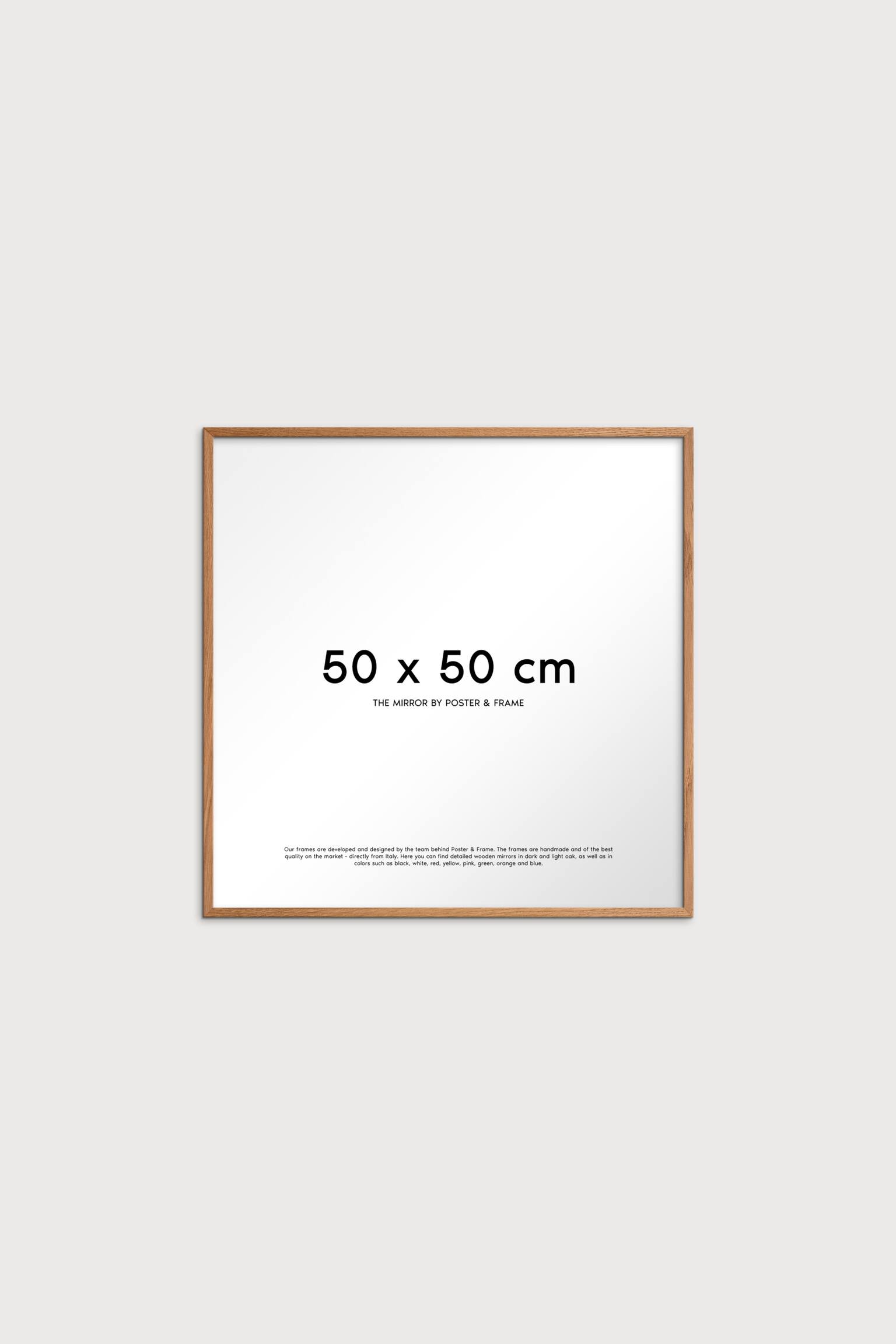 Spiegel Met Houten Frame - Natuurlijk Eiken/Zwart