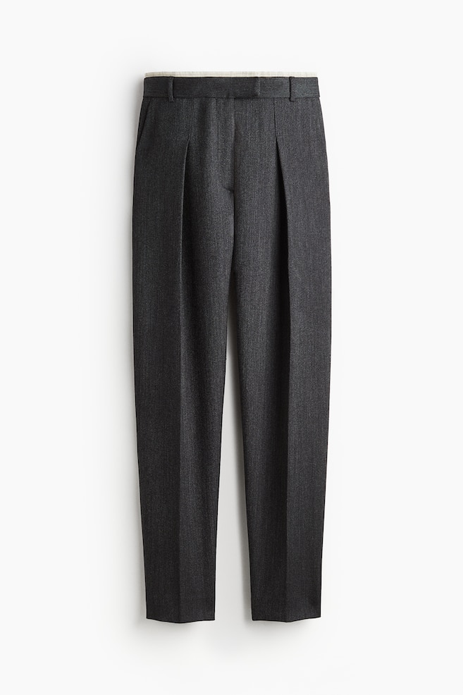 Tailored wool trousers - Dark grey - 1