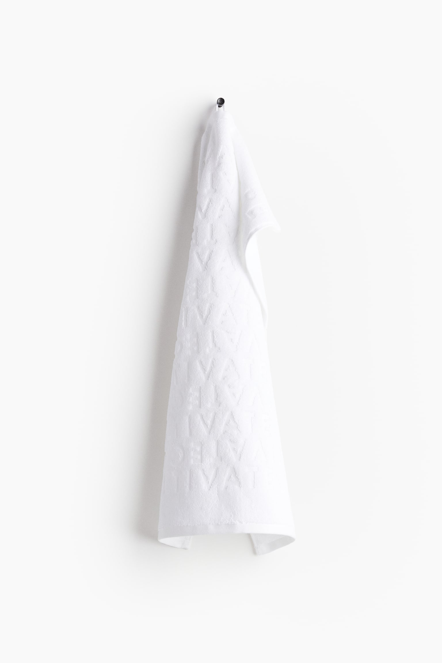 Cotton terry hand towel - White/Grey - 1