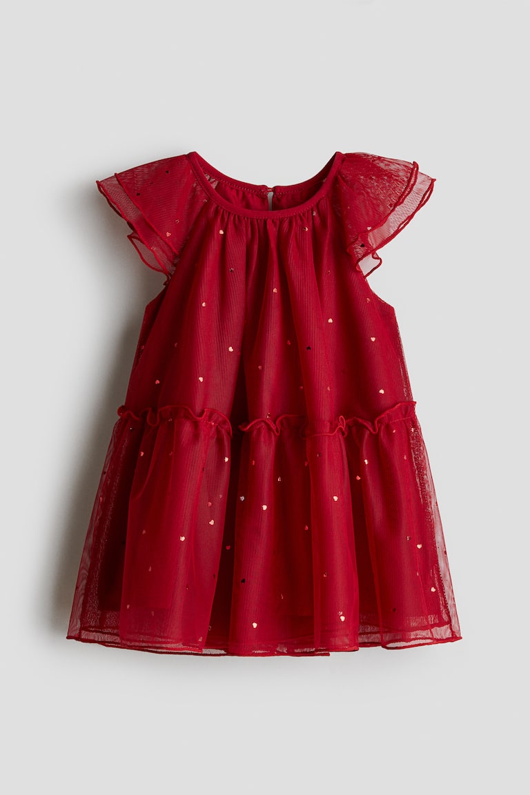 h&m red tulle dress Emily in Giambattista Valli's x H&M red tulle dress