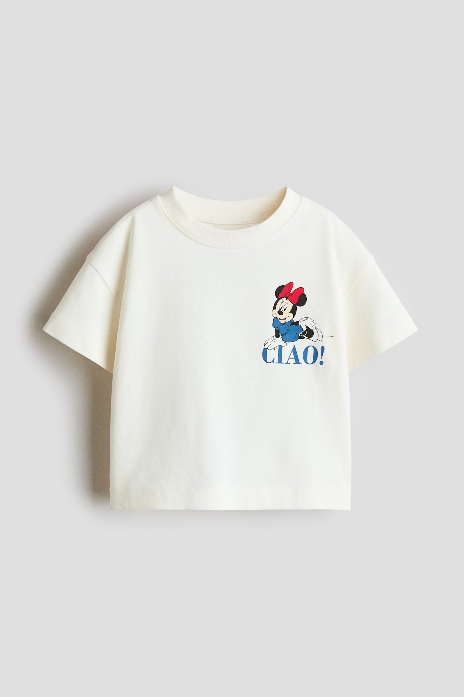 Tricou cu croială lejeră și cu imprimeu - Crem/Minnie Mouse/Albastru-deschis/Hello Kitty