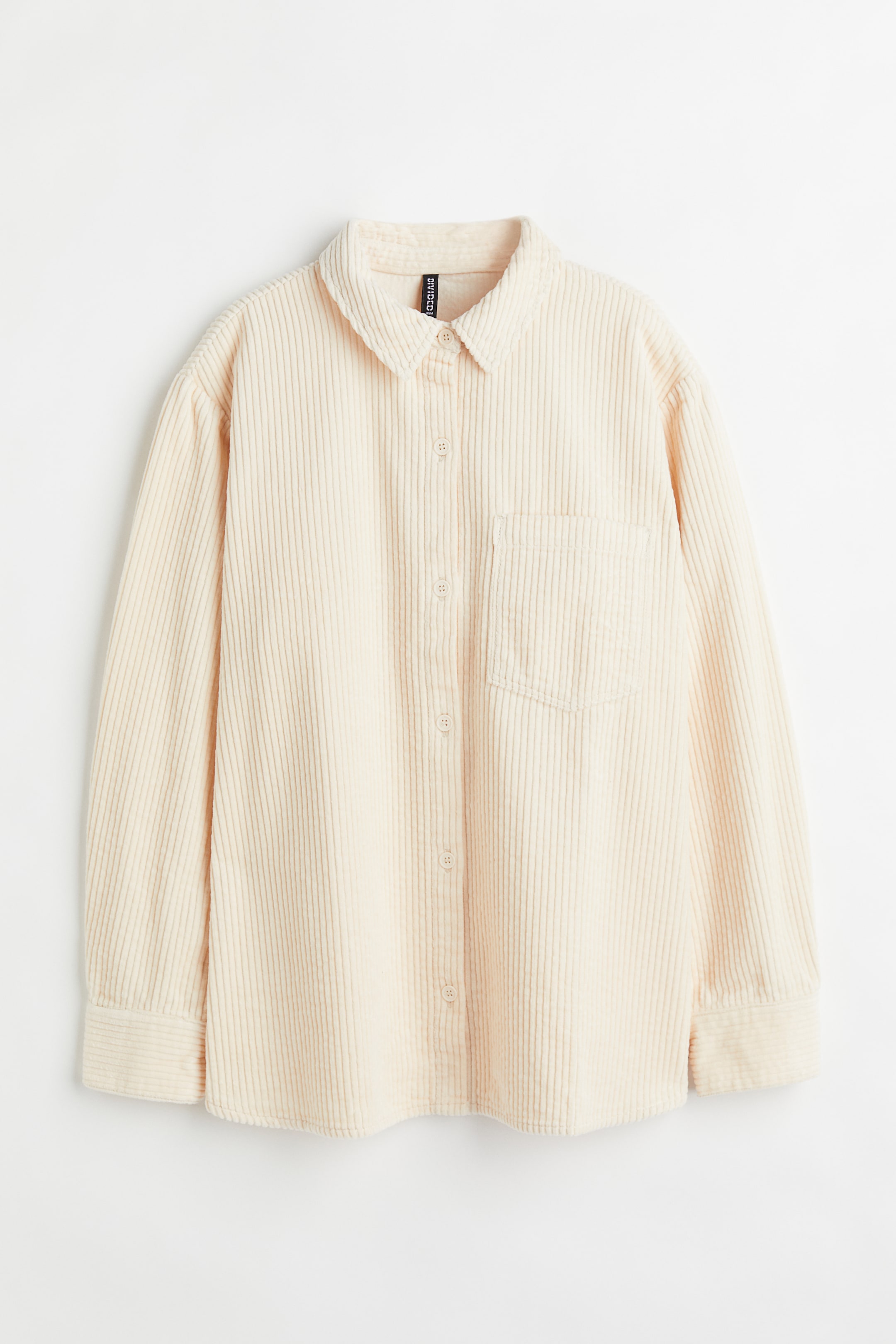 View larger image: Corduroy shirt - Light beige - Ladies | H&M 1