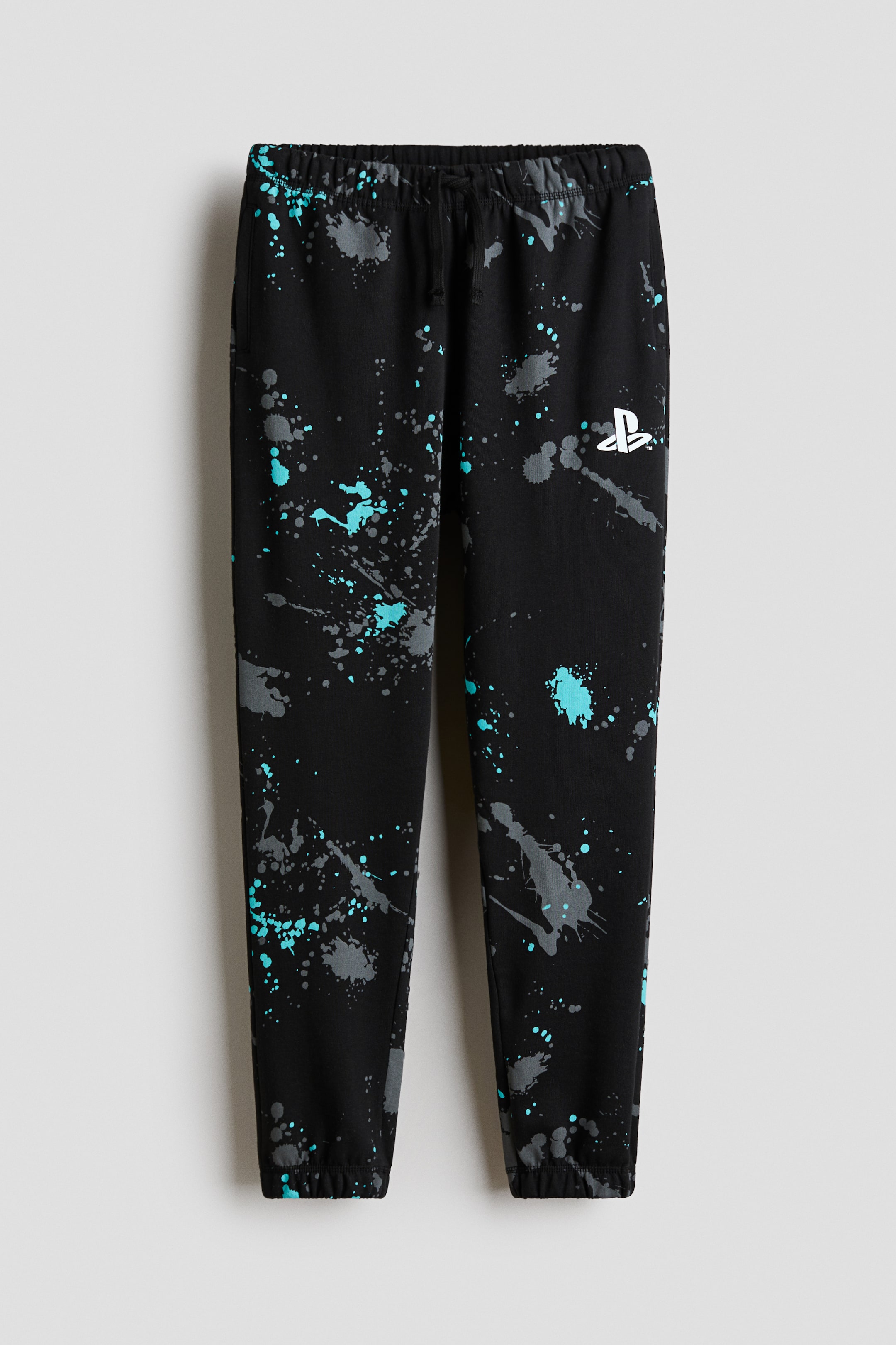 View larger image: Printed brushed-inside joggers - Black/PlayStation - Kids | H&M 1