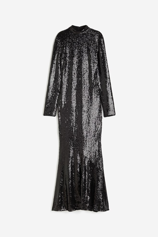 Sequined maxi dress - Black - 2