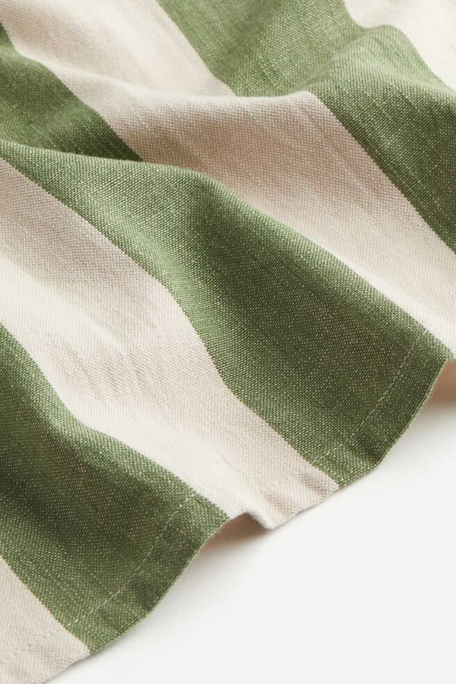 Striped linen-blend tea towel - Green/Striped/Yellow-beige/Striped/Black/Beige/Yellow/Striped/dc - 2