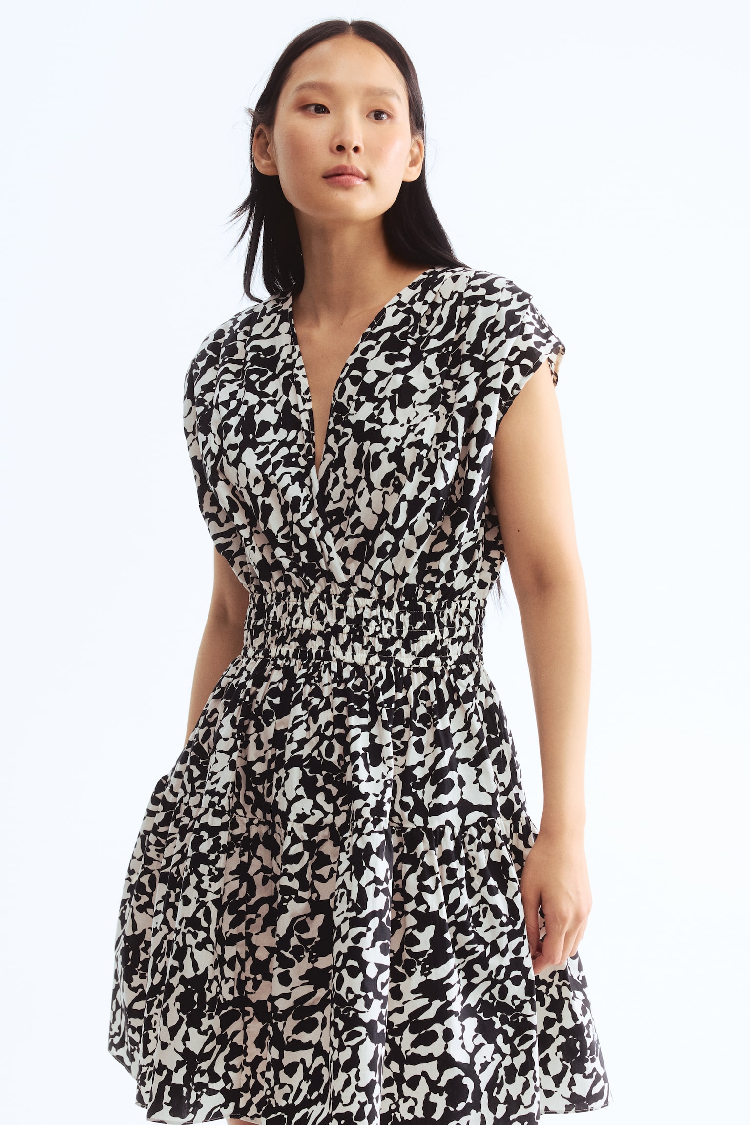 Cotton dress - Black/Patterned/Orange/Burgundy/Paisley pattern/Black - 6