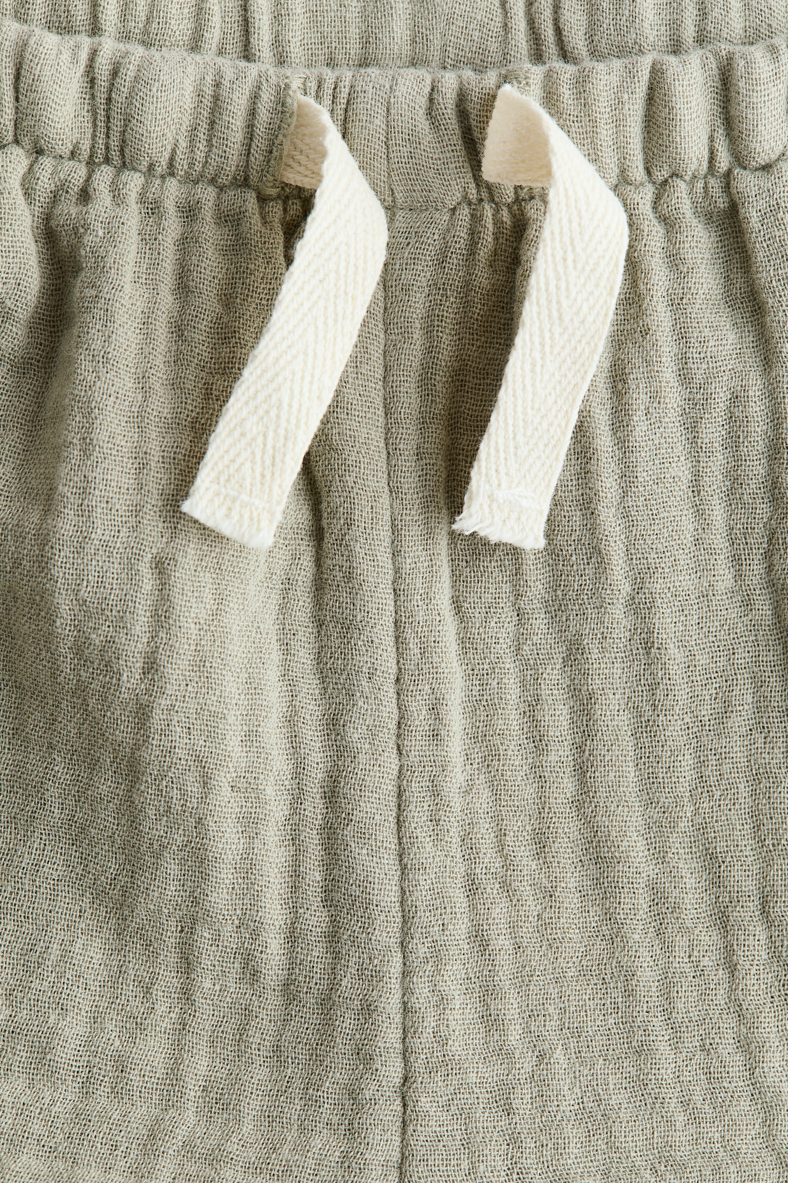 Shorts i bomullsmuslin-Khakigrön - 2