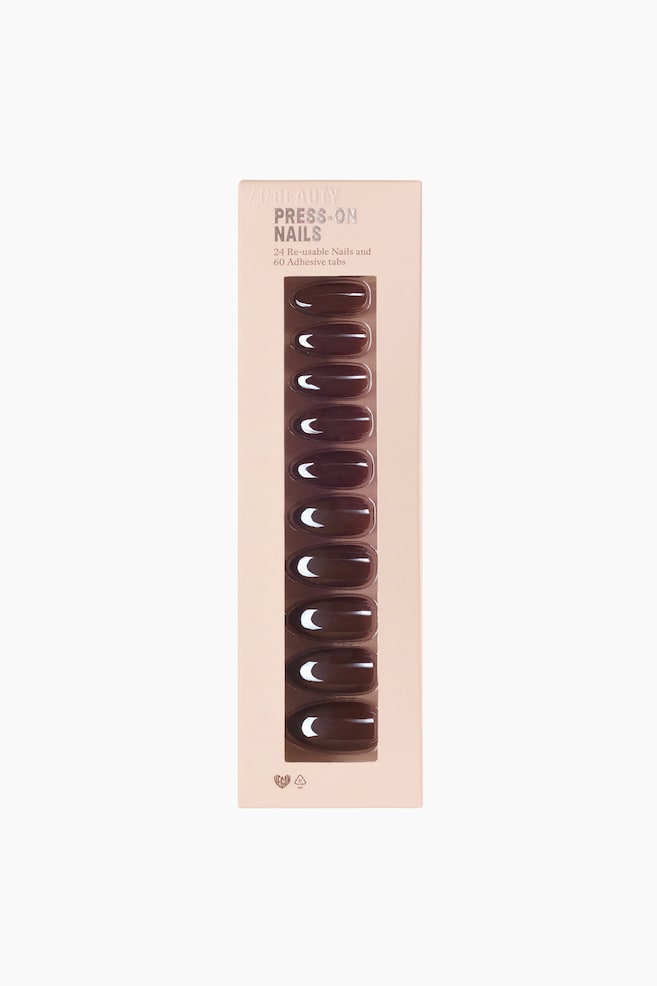 Faux ongles à presser - Almond Long Midnight Metal/Square Long Chrome Beetle/Almond Long Tortoiseshell/Almond Long Icy Rose/Almond Long V-Day Vibes/Square Short Sweetheart/Almond Long Ruby Tips - 1