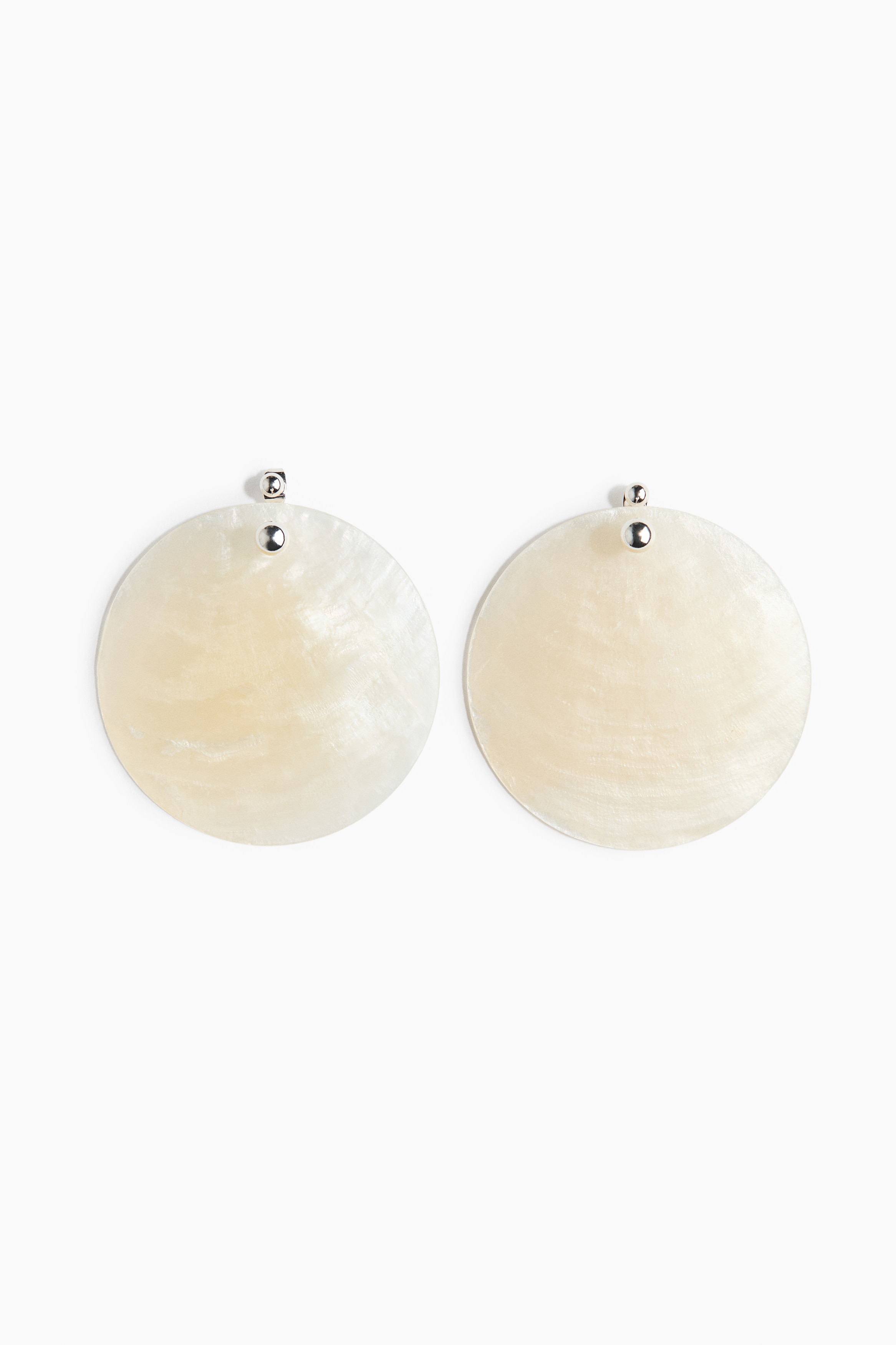 Seashell earrings - Light beige/Marbled/Orange/Marbled
