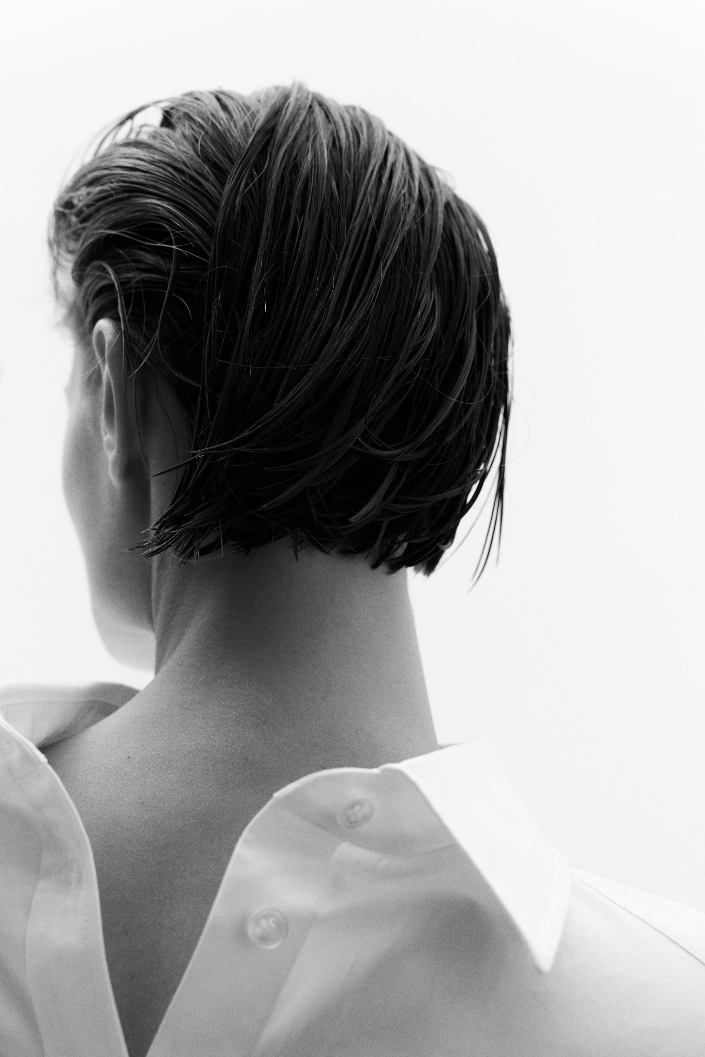 Chemise en popeline - Blanc/Bleu clair/rayé