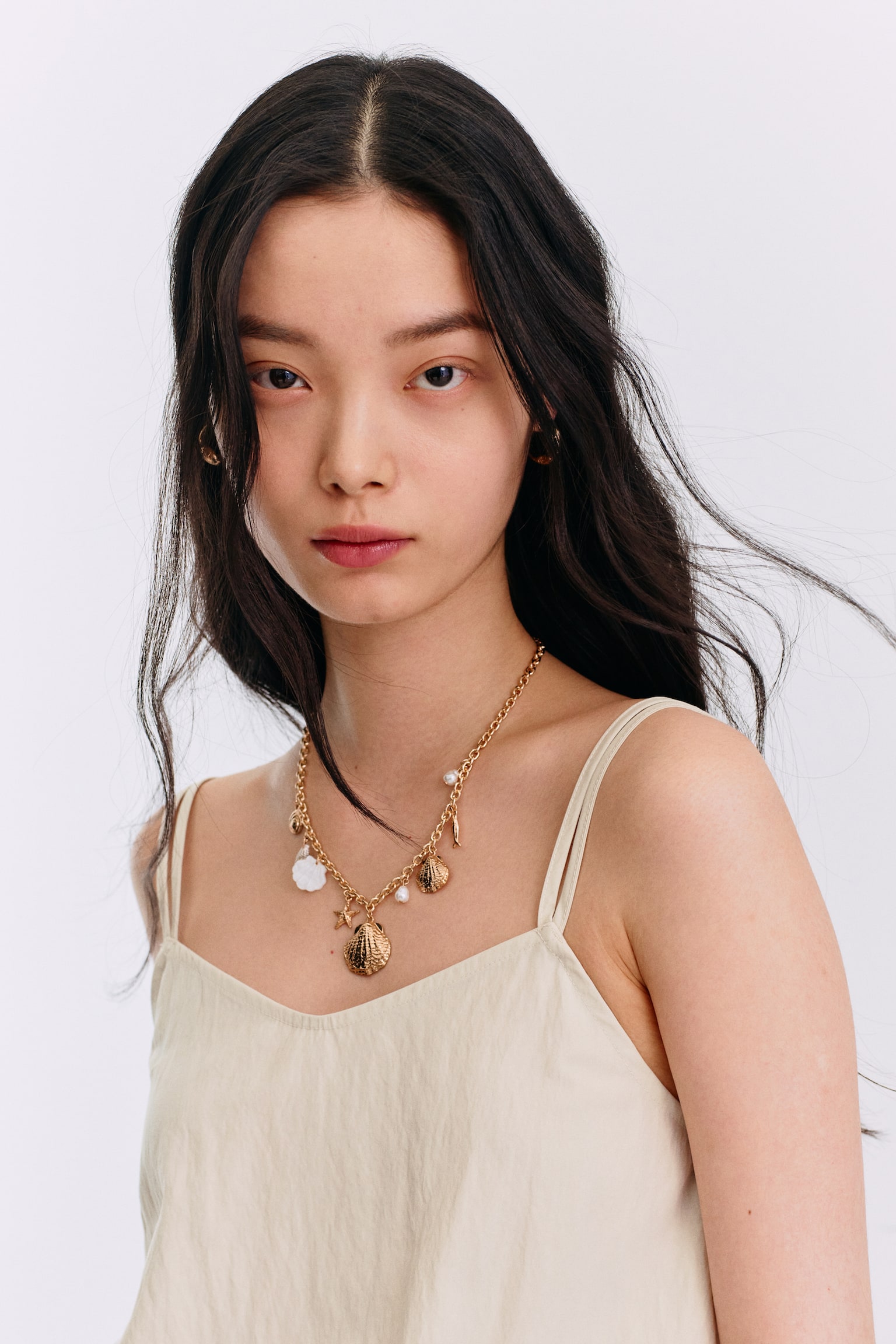 Strappy Dress - Light beige/Black - 5
