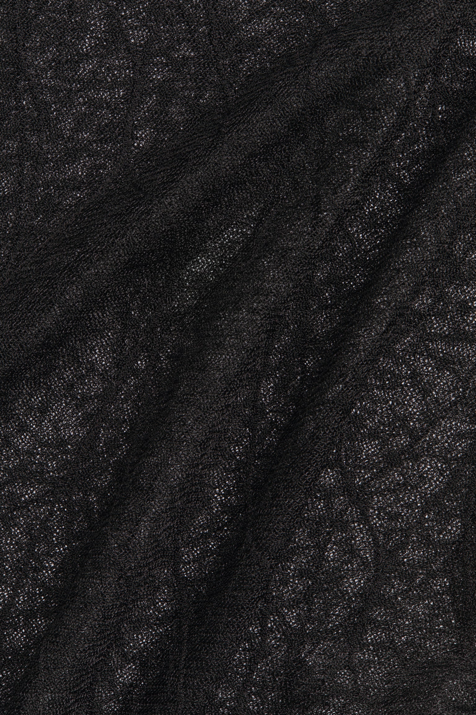 Draped lace top - Black - 7