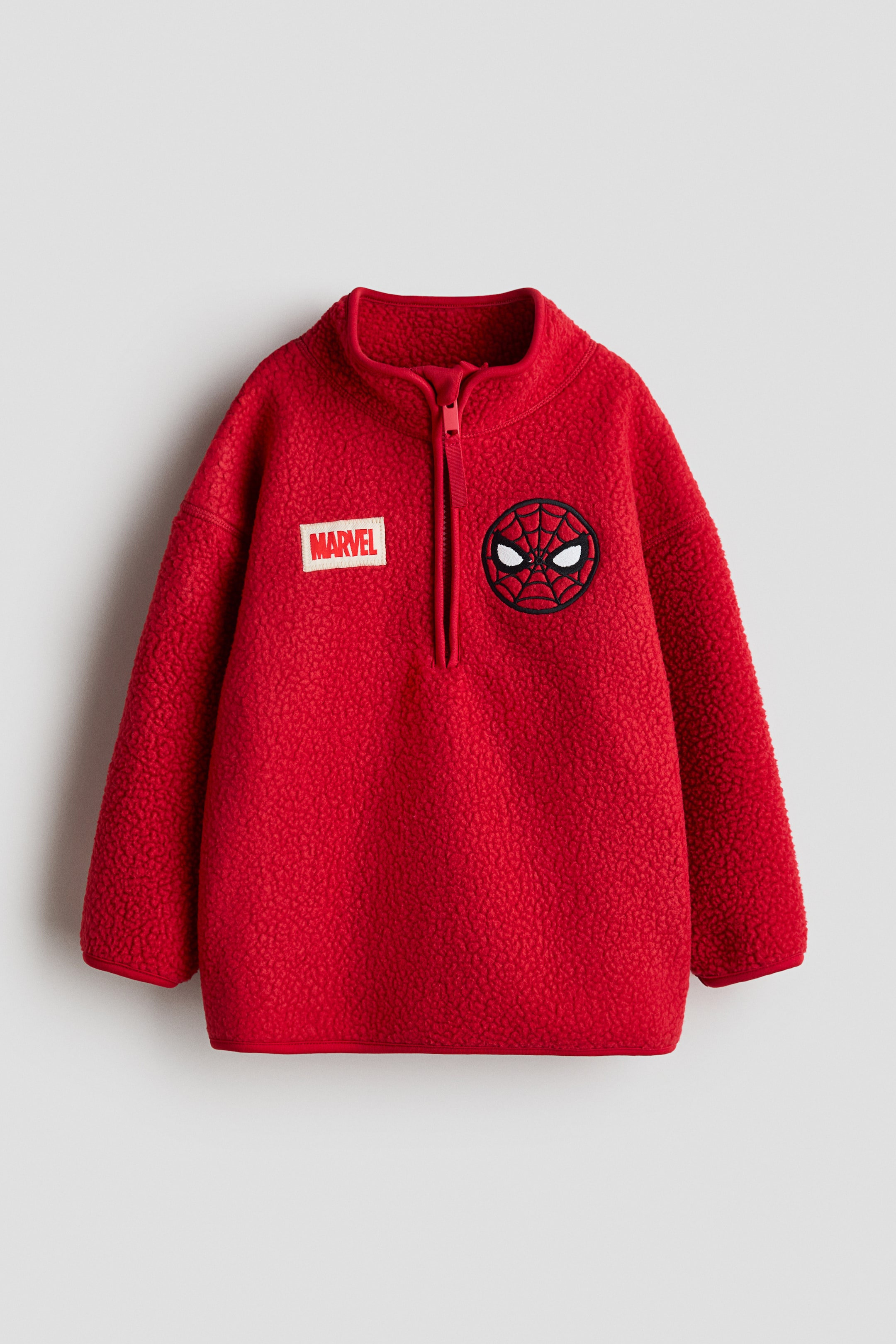 Ampliar la imagen: Sudadera con zíper en tejido peluche - Rojo/Spider-Man - Kids | H&M MX 1