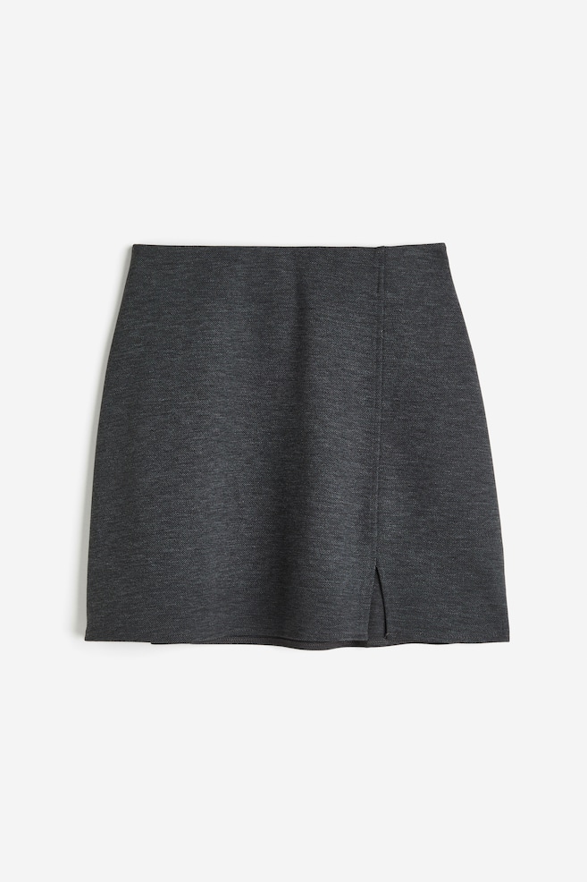 Jersey mini skirt - Dark grey marl/Black/Black/Checked - 2