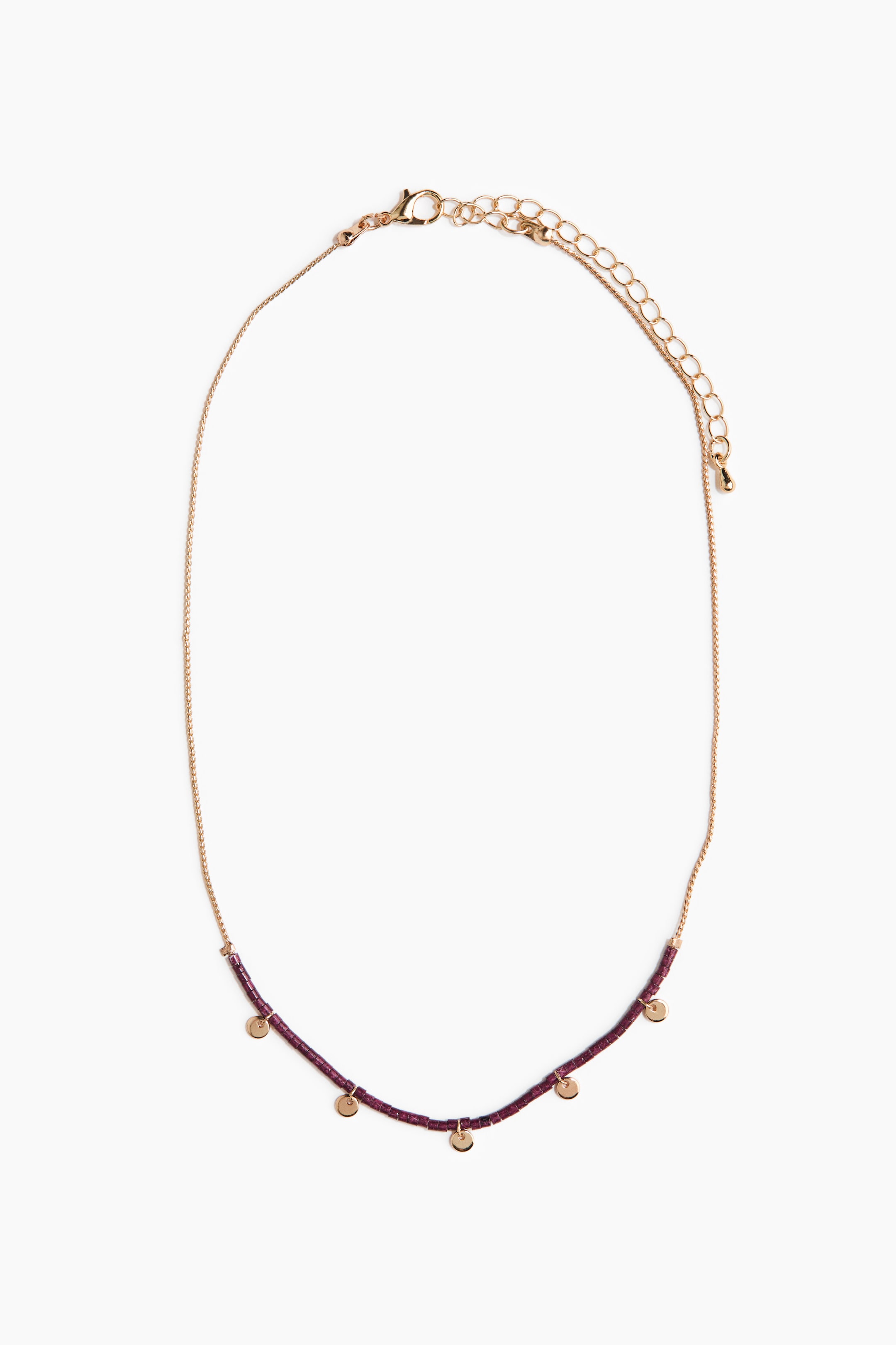 View larger image: Charm necklace - Gold-coloured/Dark red - Ladies | H&M GB 1