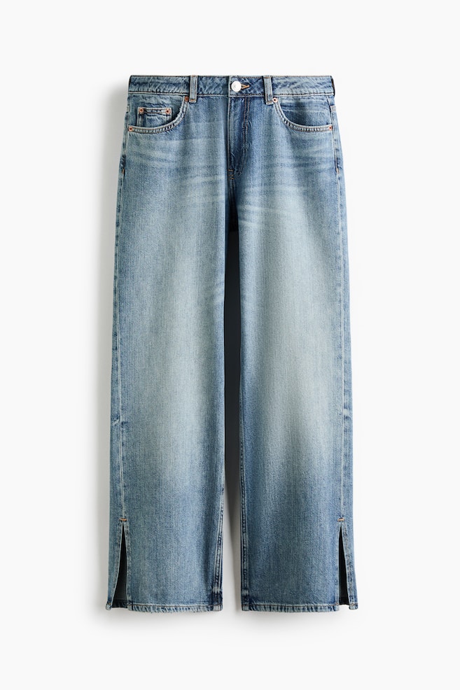 Wide Regular Waist Jeans - Denimblau - 1