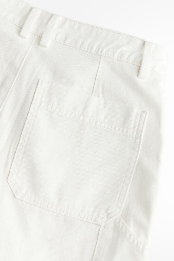 Twill cargo trousers - Cream/Black/Beige - 5