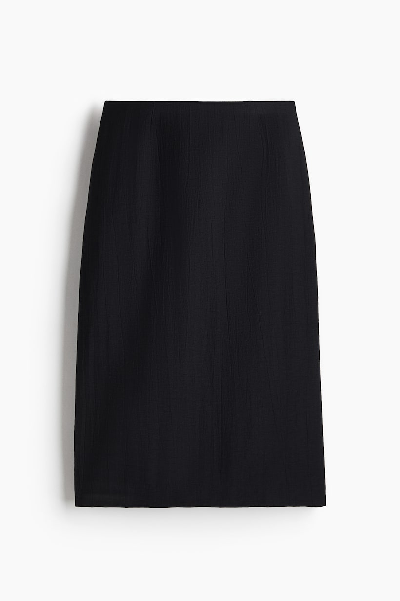 Black Pencil Skirts Tube, Leather, Midi Stretch H&M CA - Main Image
