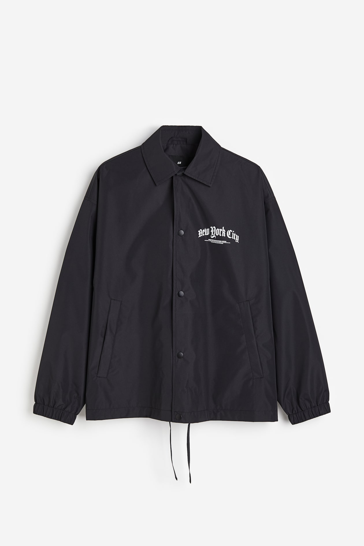 Loose Fit Water-repellent coach jacket Black/New York City Men