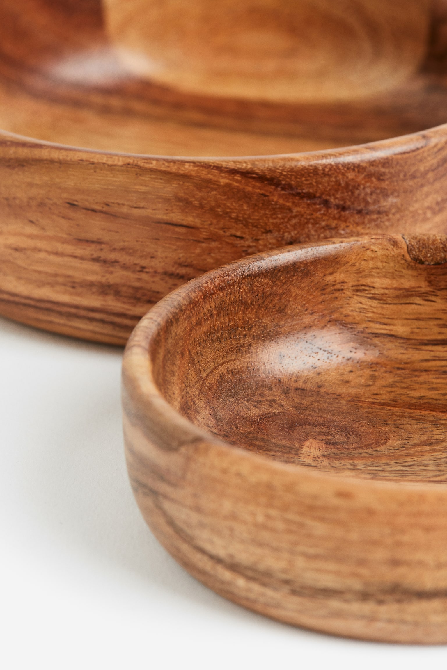 3-pack wooden bowls - Brown/Acacia wood/Black - 4