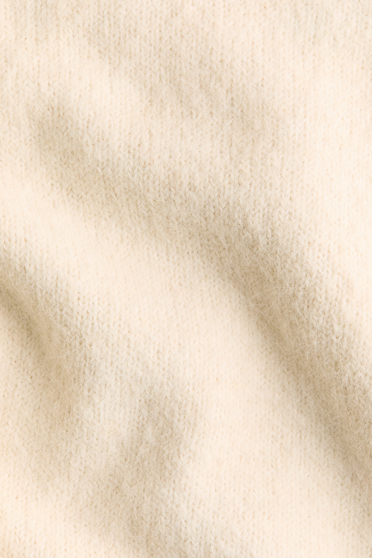 Женский свитер H&M Short-Sleeved Mock Turtleneck, цвет: Кремовый — фото 6