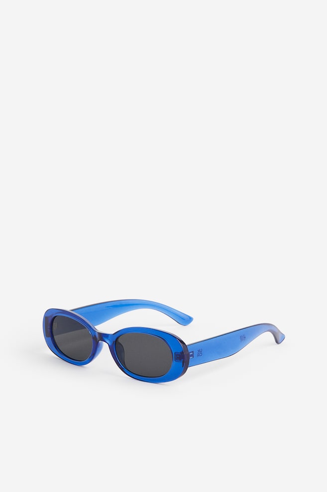 Oval sunglasses - Bright blue/Black - 1