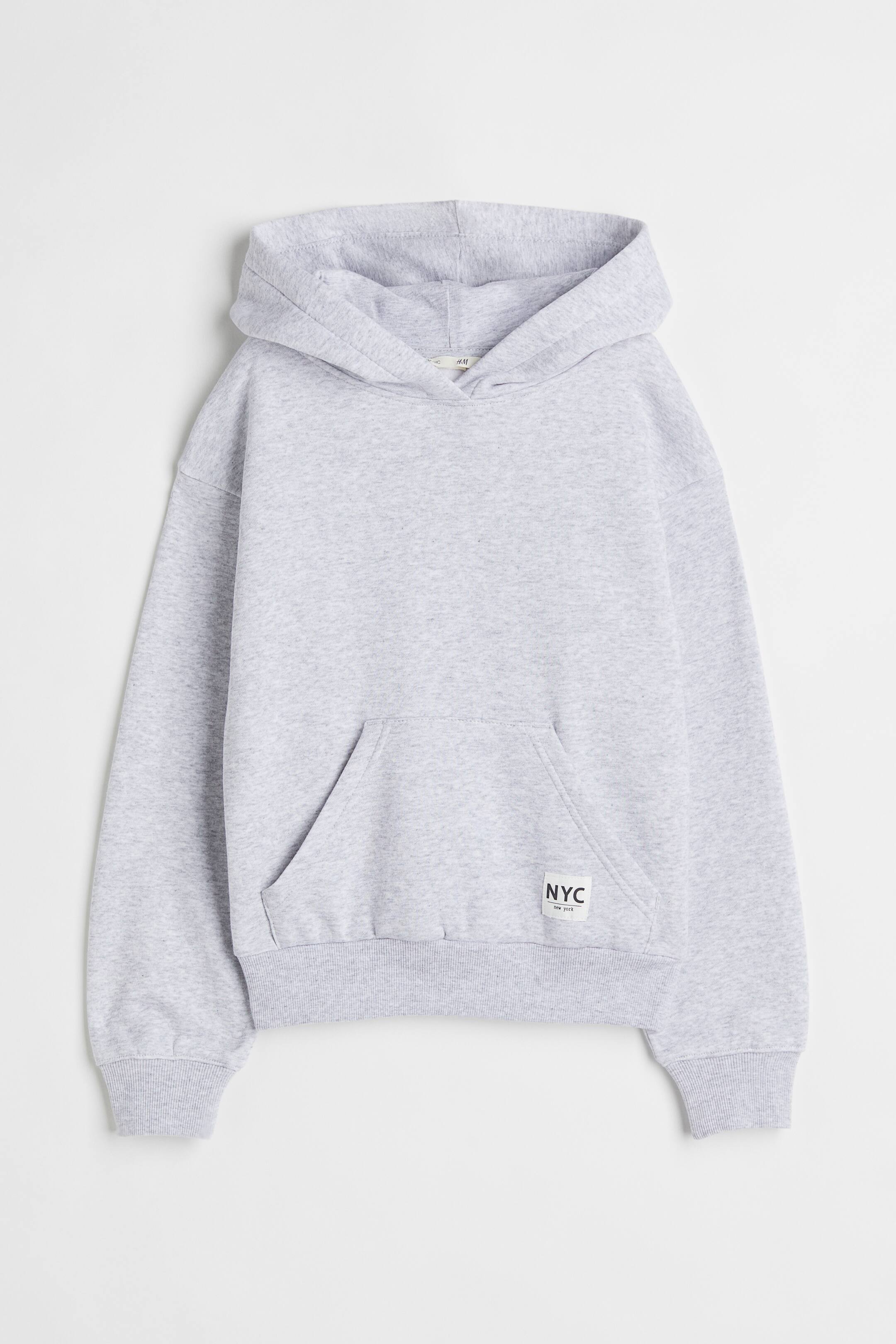 Xem ảnh lớn hơn: Áo hoodie dáng thụng - Màu xám nhạt đốm - Kids | H&M VN 1