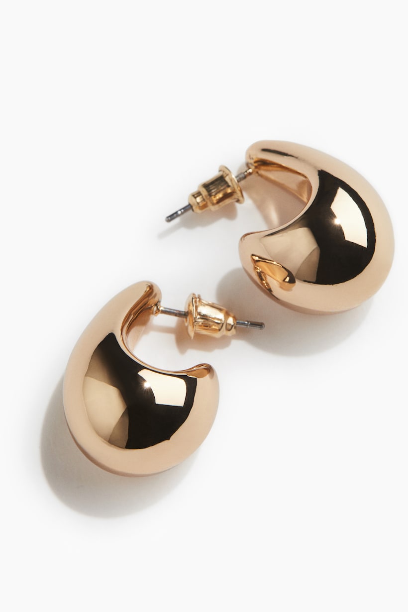 Boucles D'oreilles Avec Pièce Et Pendentif Pierre - Doré/orange - FEMME