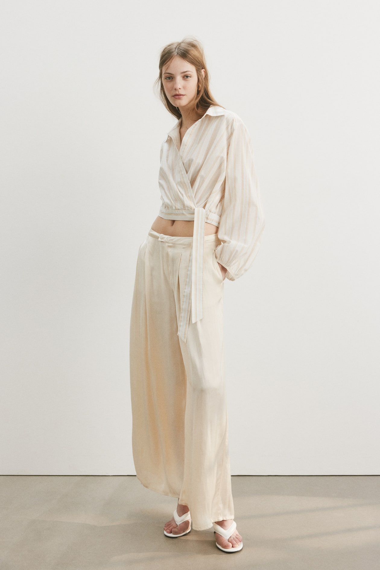 Cotton Wrap Shirt - image 5