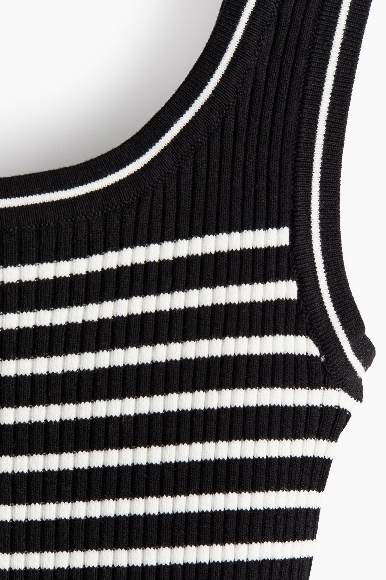 Rib Knit Tank - Black/Stripe/Light grey/Light blue/Black/Light greige/Stripe/Cream - 5