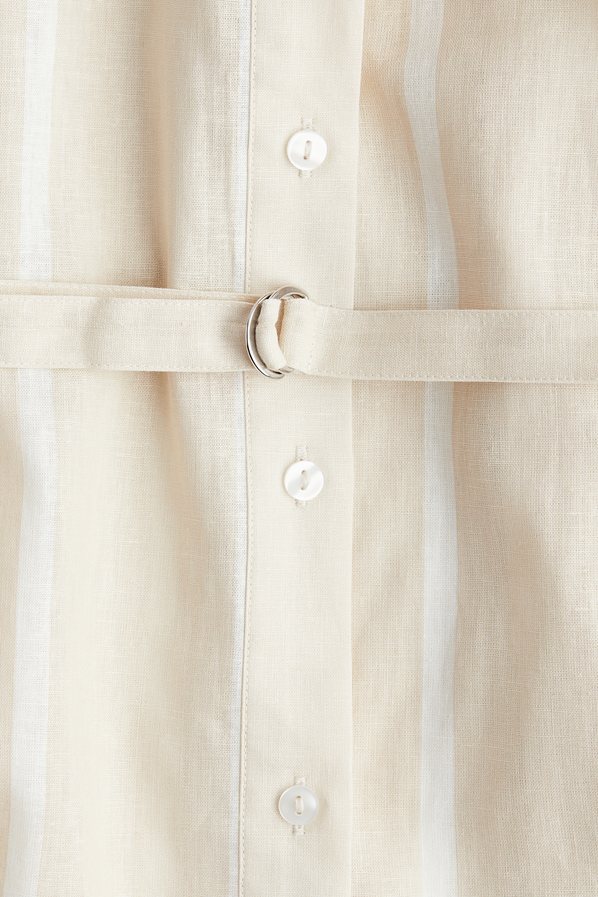 Linen-blend shirt dress