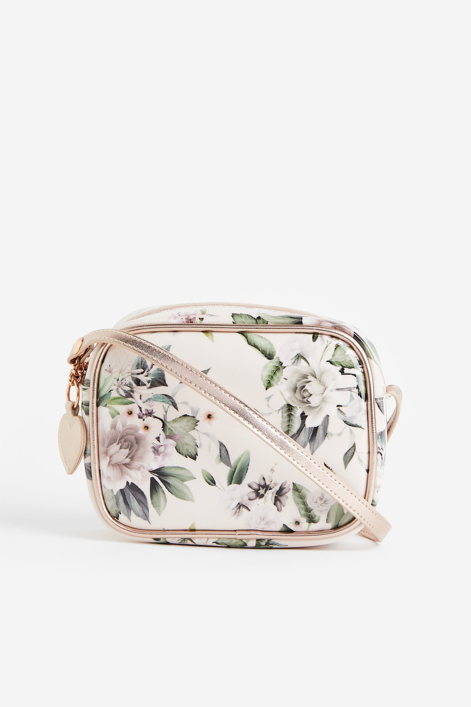 Shoulder Bag - Light beige/Floral - 1