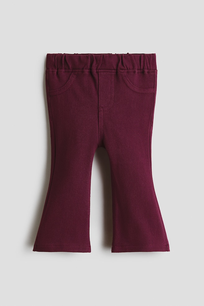 Flared jersey leggings - Dark red/Denim blue/Hearts/Black/Light denim blue/Hearts - 1