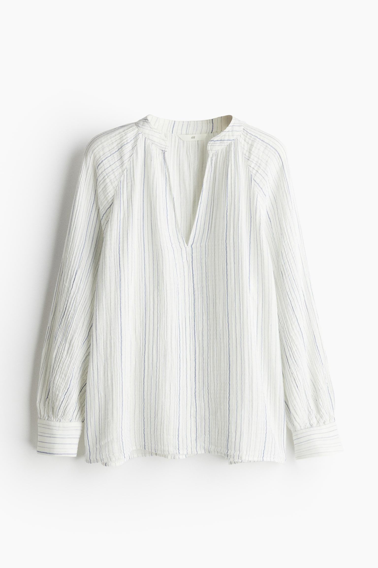 Double Weave Blouse - White/Blue stripe/Sage green/Blue/White/White - 2