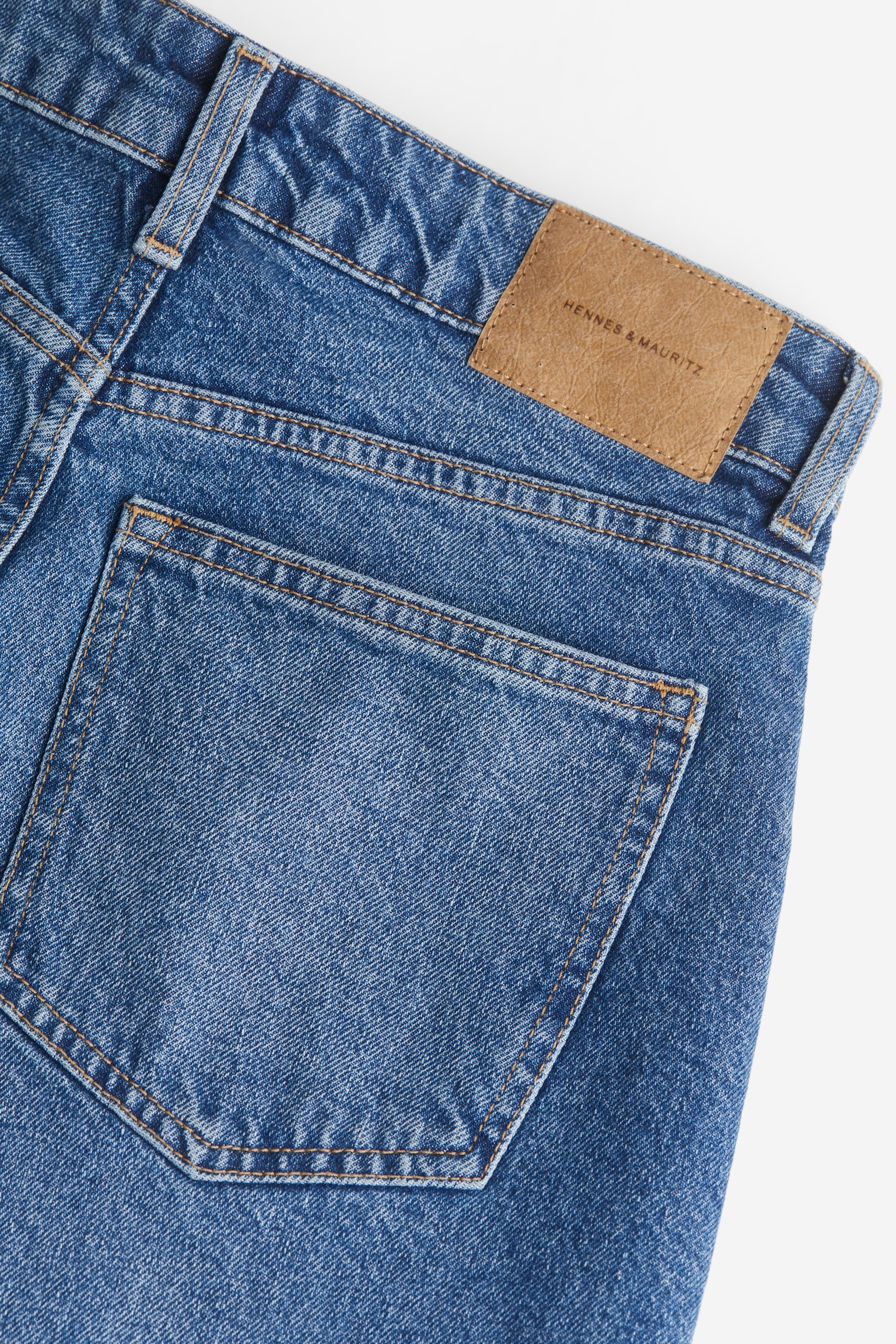 Regular Denim shorts - Denim blue/Light denim blue/White/Black/Washed out - 4