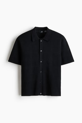 Stickad skjorta Regular Fit