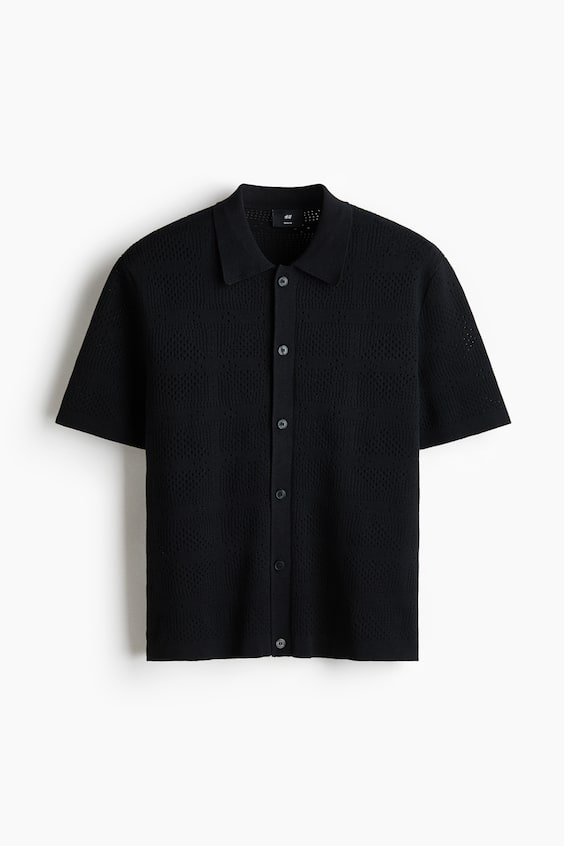 Мужские рубашки H&M Regular-Fit Knit Shirt