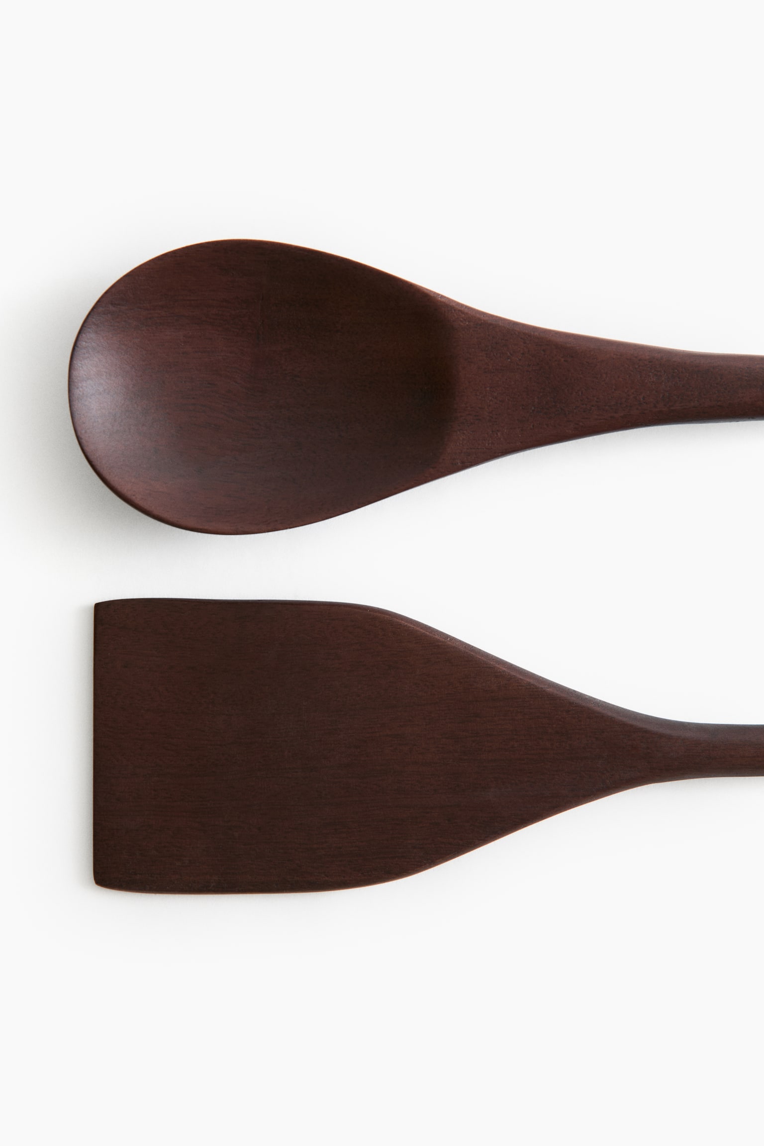2-piece mango wood kitchen utensils set - Dark brown - 4