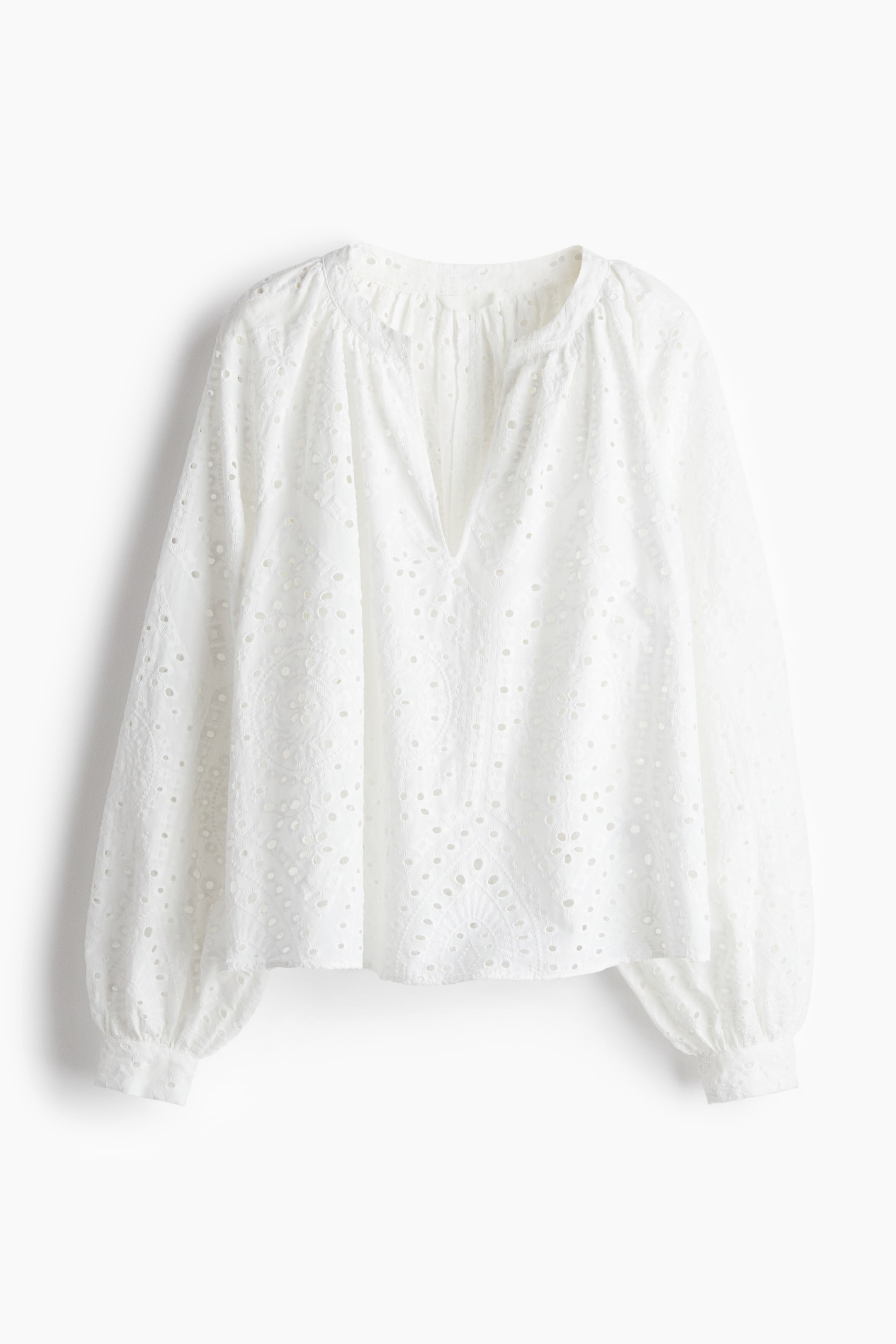 Blouse with Eyelet Embroidery