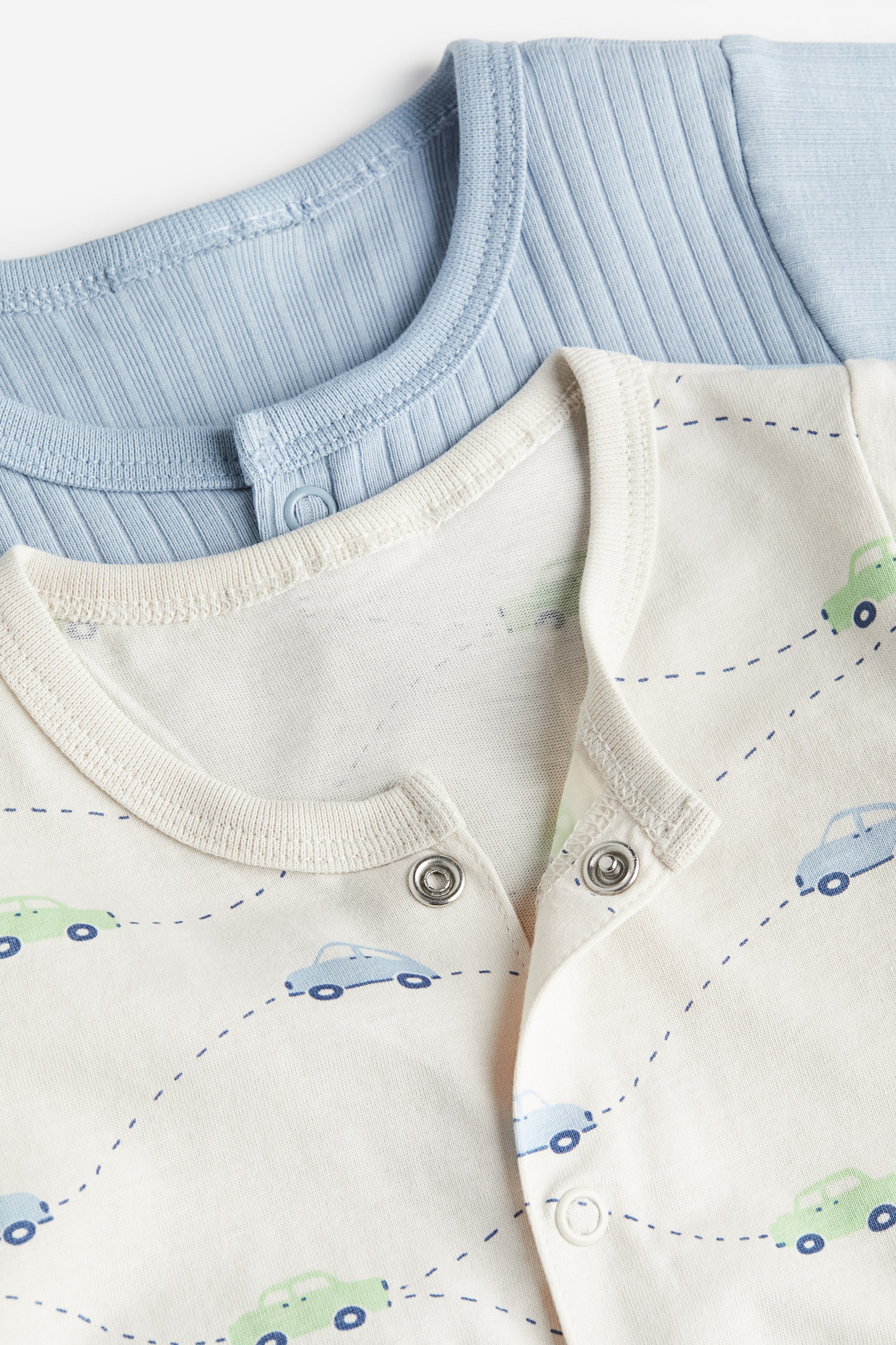 View larger image: 2-pack Cotton Pajamas - Light blue/cars - Kids | H&M US 2