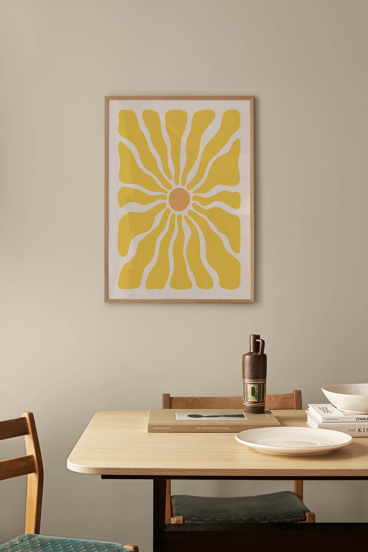 Groovy Flower Juliste - Keltainen