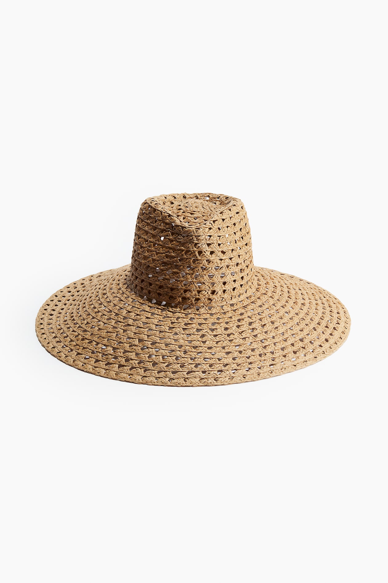 MM SMALL BRIM CURVED STRAW HAT IN BEIGE