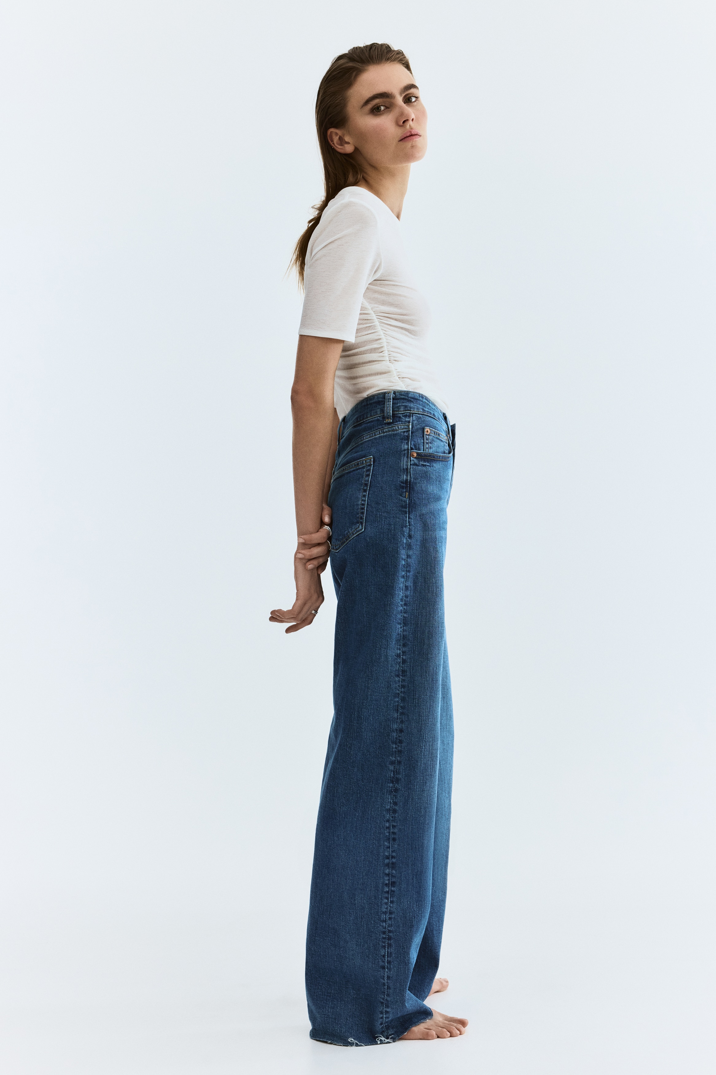 Wide High Jeans - Blu denim lavato/Blu denim chiaro/Blu denim navy/Grigio denim scuro/Bianco/Blu denim navy/Marrone scuro/Blu denim scuro/Blu denim/Blu denim chiaro