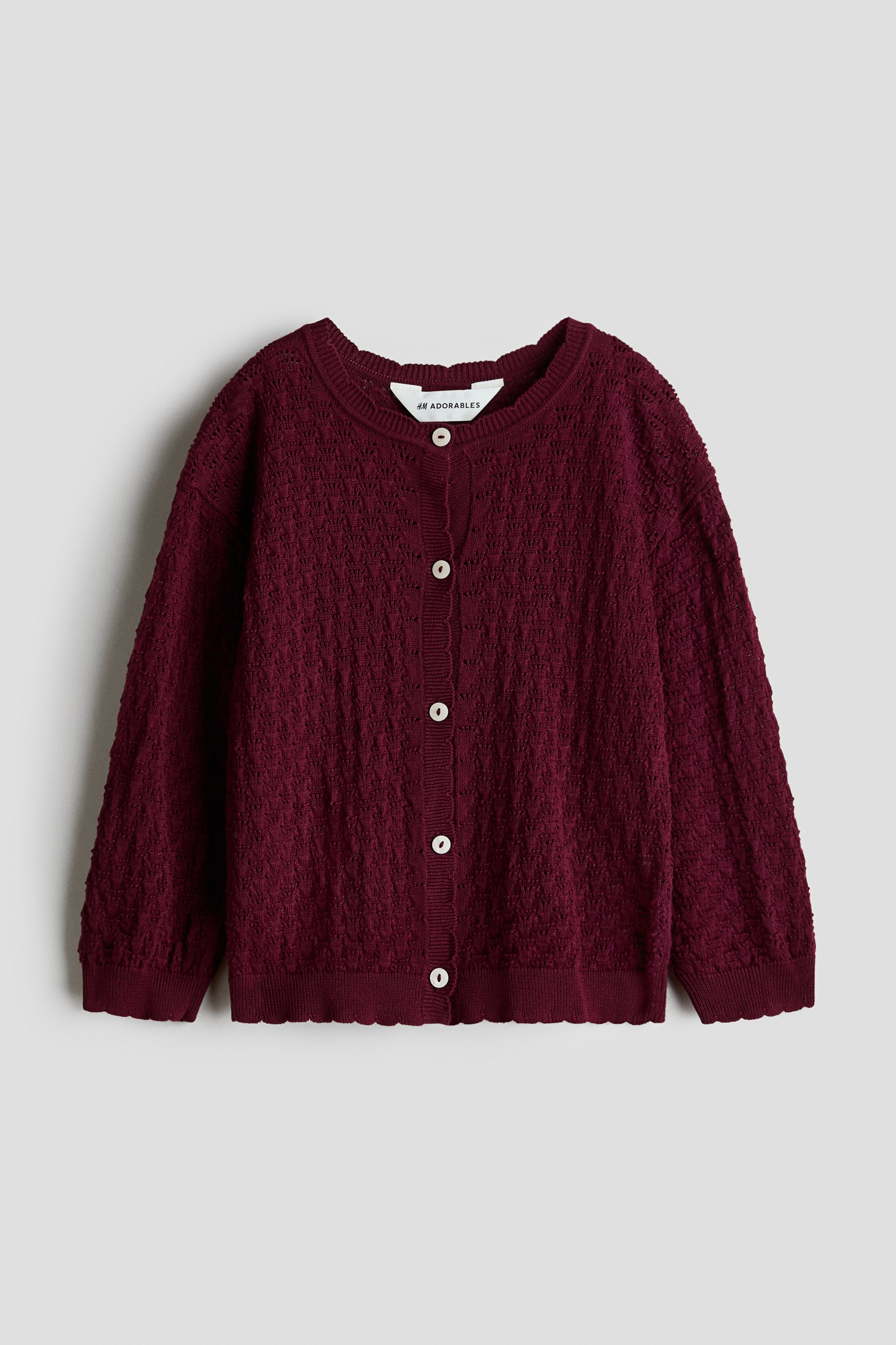 Gilet en pointelle de cotonModèle