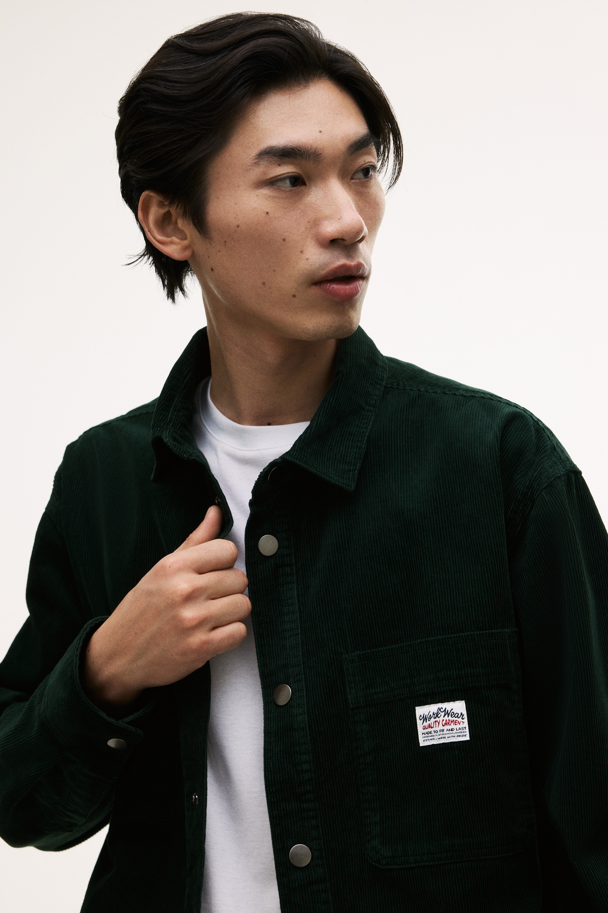 Oversized cotton corduroy shirt