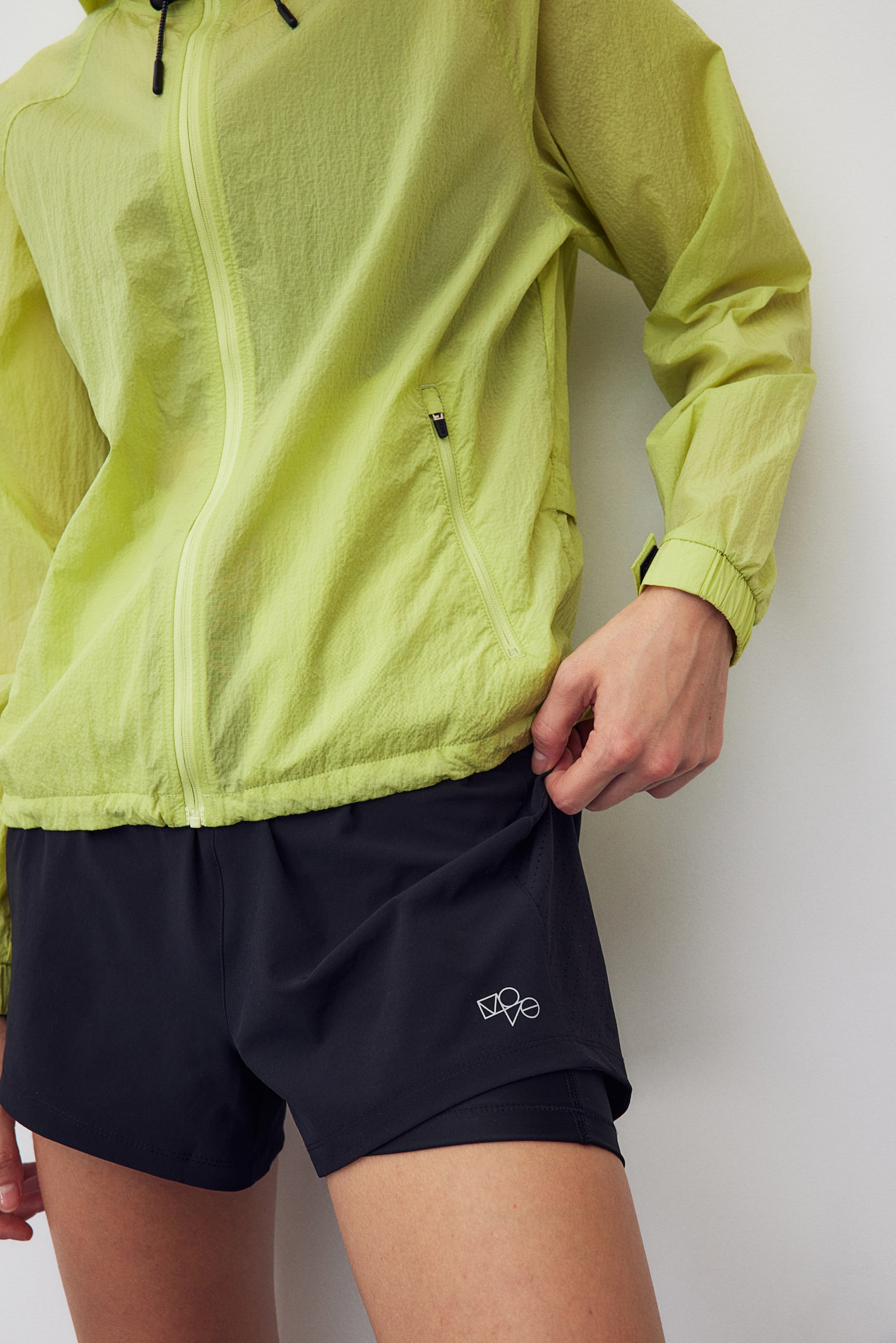 Hooded Running Jacket - Neon green - 4