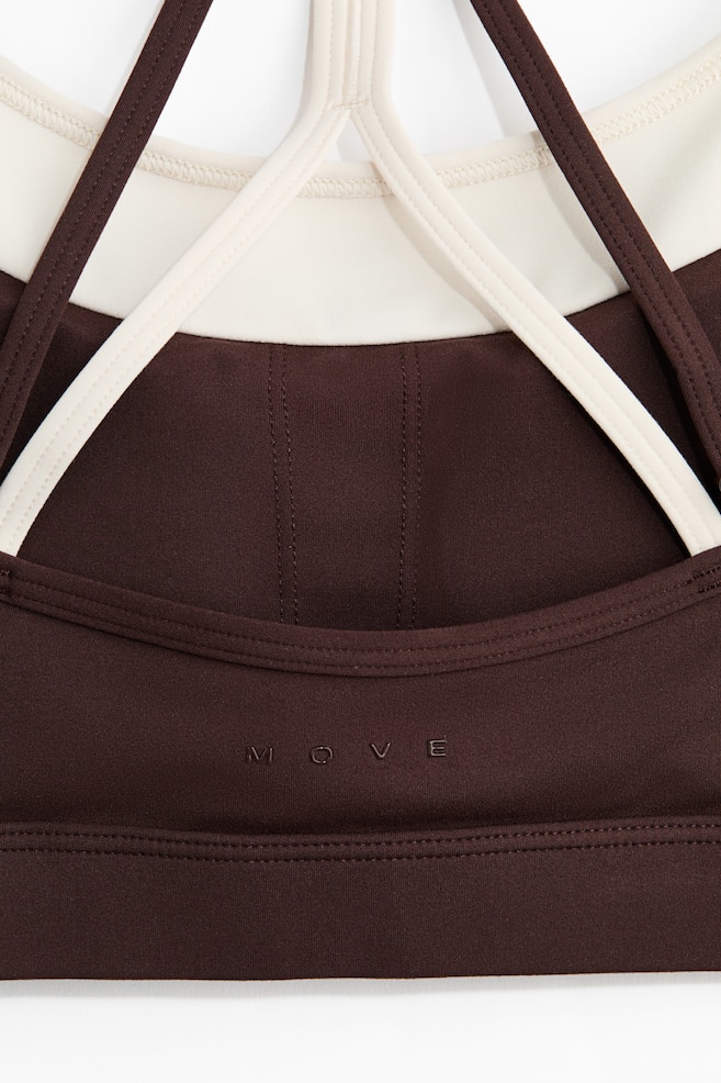 Sports bra with SoftMove™ - Warm brown/Light truffle/Colour block/Butter yellow/Moss green - 6